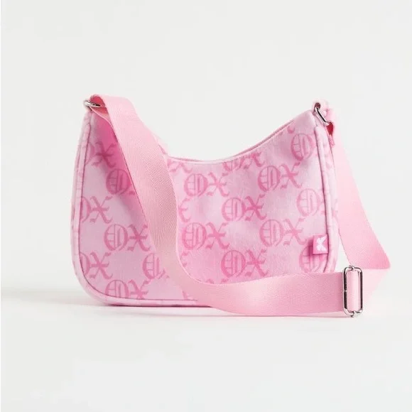 Pink Patterned Shoulder Bag - Picture 1 of 8